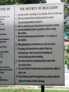 S21 Prison Rules for Victims of the Khmer Rouge