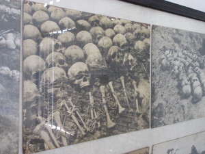 Photo of a photo of remains dug up here.