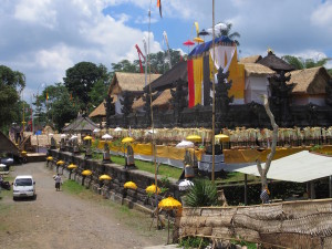 Pura Sanghyana Alang.  The big temple in town, getting prepared for that nights festival.