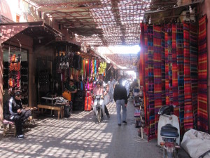 Many kilometers of alleys just like this in the Marrakech medina.